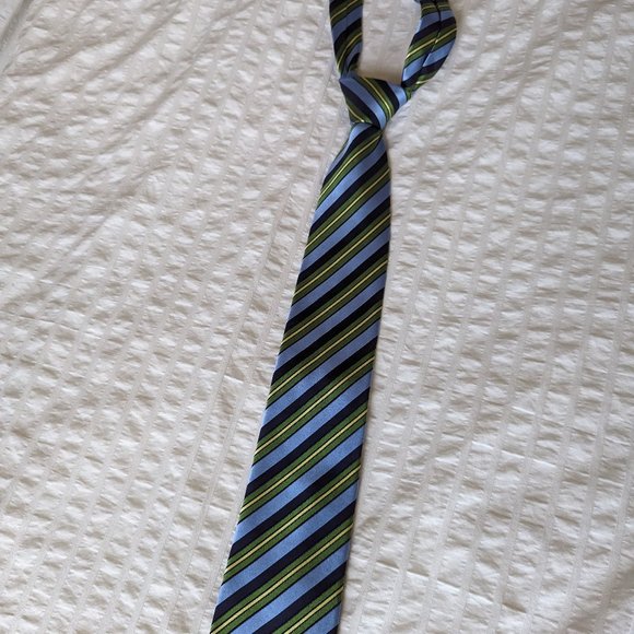 Banana Republic Green and Blue Stripe Tie - Picture 1 of 3